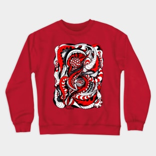 Red Wave Of Thoughts Crewneck Sweatshirt